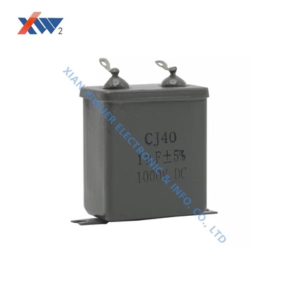 CJ40 High Voltage Film Capacitor 1000VDC 1uF Metal Case Oil Immersed For DC Circuits
