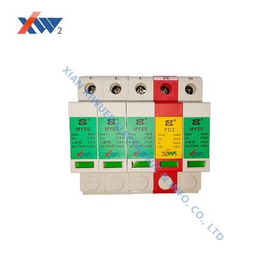 275VAC 40kA 4P+1P Class C Power Supply Lightning Arrester AC 275V For 4 Phase Power Supply Electric Protection