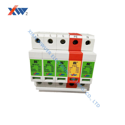 275VAC 40kA 4P+1P Class C Power Supply Lightning Arrester AC 275V For 4 Phase Power Supply Electric Protection