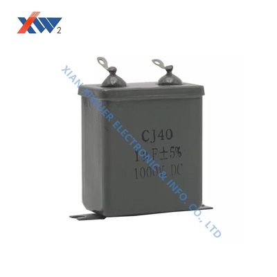 سعر جيد CJ40 مكثف فيلم الجهد العالي 1000VDC 1 فائق التوهج علبة معدنية مغمورة بالزيت لدوائر التيار المستمر متصل